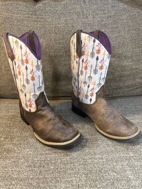Twister Hannah Girls' Western Boots Flower Arrow Print 4443402 Size 3